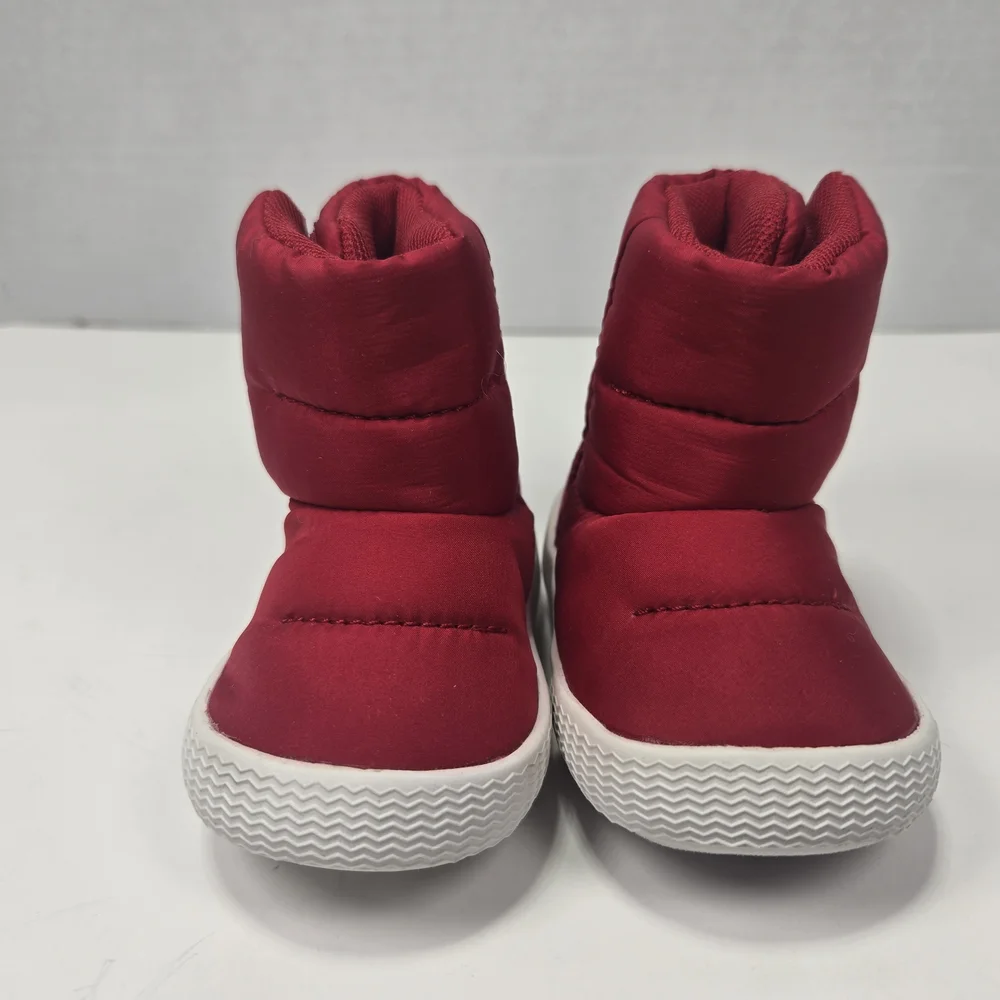 Native Chamonix Baby Red & White Snow Ankle Boots Booties Size Baby 1 B1